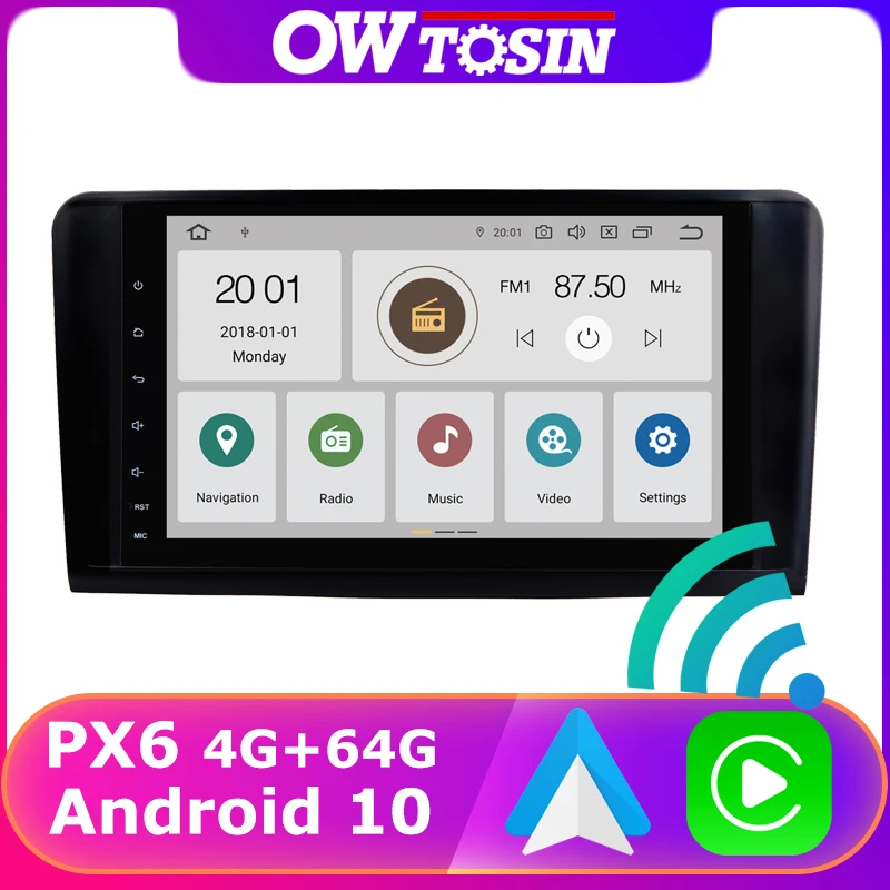 Автомобильный мультимедийный плеер PX6 проигрыватель на Android 10 0 с 9 &quotэкраном 4 Гб