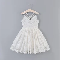 baby girl tulle lace dress kid summer clothes elegant designer strap cute princess short casual fairy white party beauty costume