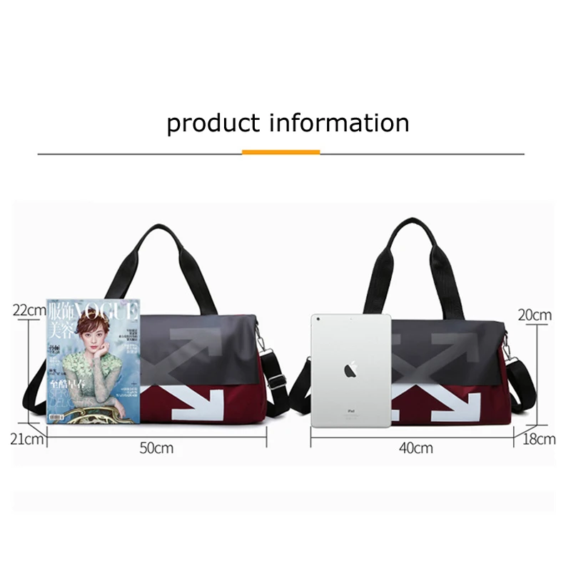 Weekend Sports Duffel bag Large Capacity Shoulder Fitness Bag Dry and wet separation yoga backpack men&women traval backpack