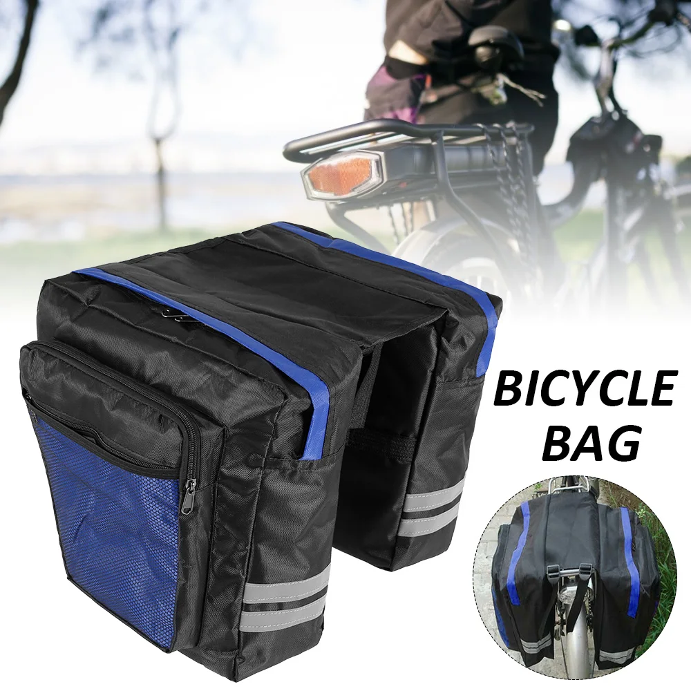 

30L Large Capacity Bike Carrier Bag with Reflective Trim Waterproof Storage Bag for Pannier Rack Bike Rear Seat Saddle Bag