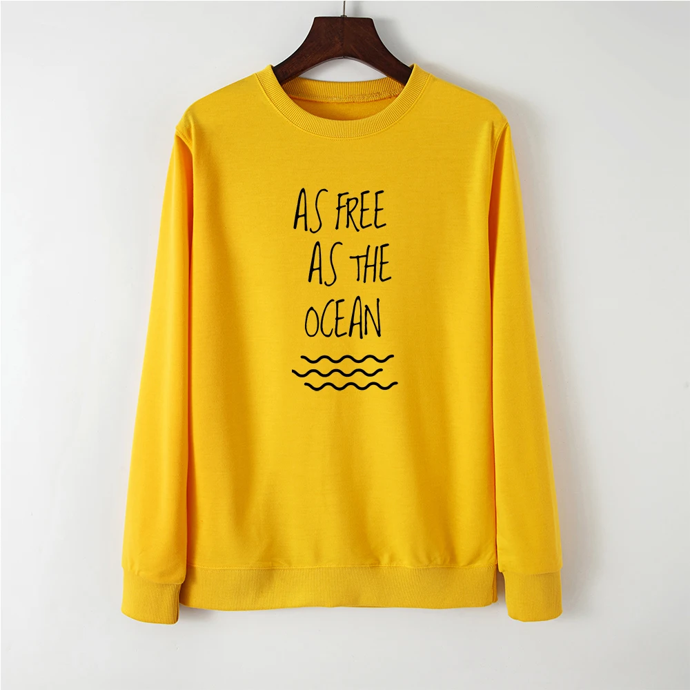 

Women Hoodies Sweatshirts Tops Female Casual Pullovers As Free Letters Print Sweatshirt Spring Autumn Hoodie Pullover Streetwear