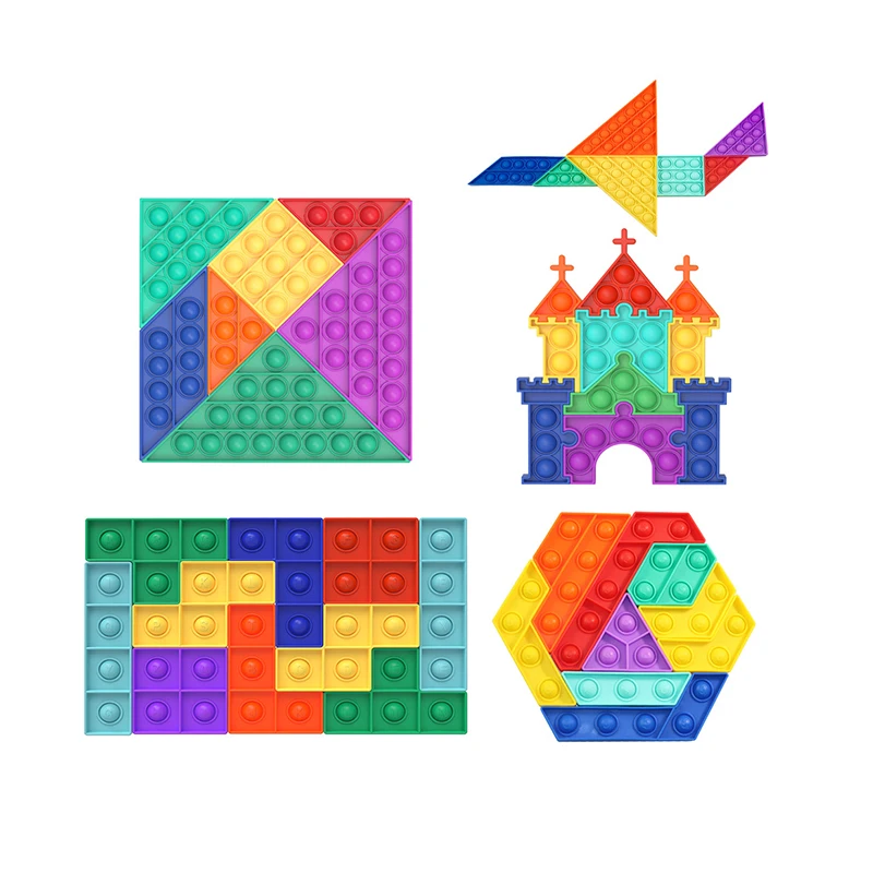 

Антистрессовые Игрушки Pop, игрушки Popis Rainbow Push is Bubble, игрушки антистресс для взрослых и детей, игрушка с простым затемнением для снятия аутизм...