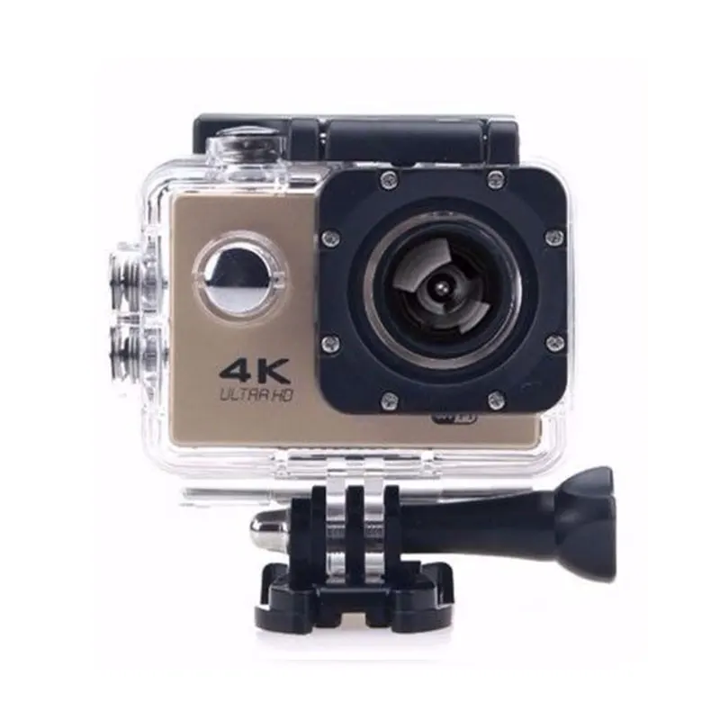 Gold В формате 4K UHD, с функцией вай фай компактная экшн-камера для Камера 16MP 170 градусов Широкий формат 2 дюймов ЖК-дисплей микро-камера для наружной съемки Водонепроницаемый DV Поддержка Скрытая TF автомобиля - Цвет: Gold