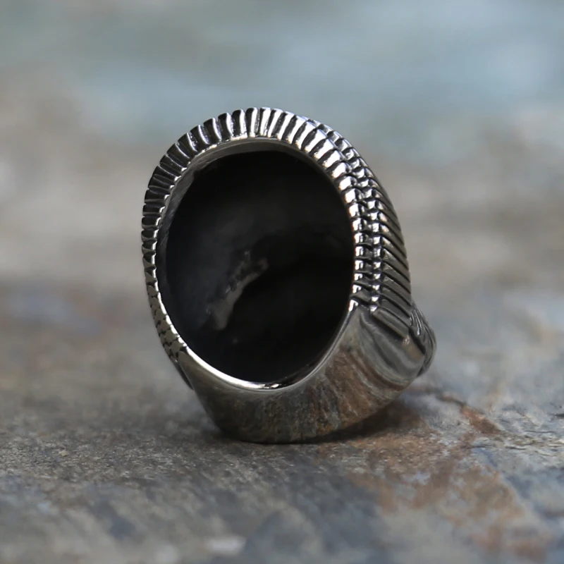 Винтажное мужское кольцо с изображением черепа из нержавеющей стали