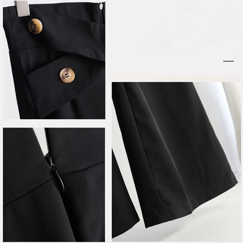 

2021 New Trouser Suits High Waisted Pants Women Fashion Office White Pants Chic Button Back Zip Elegant Casual Pants