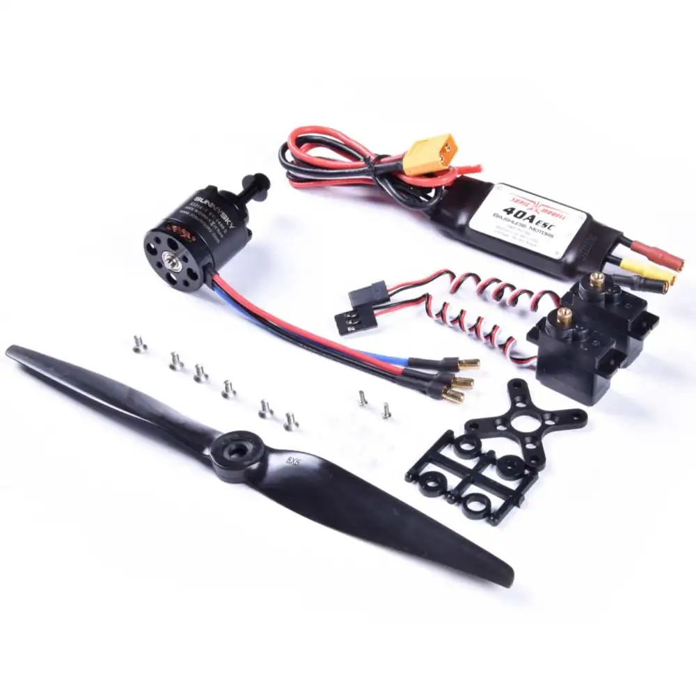 

AR Wing Pro Power Combo 2216 KV1400 бесщеточный двигатель и 40A ESC w/5V 3A BEC & 9g металлическая Шестерня сервопривода и 8050 8x5 2-лопастный пропеллер