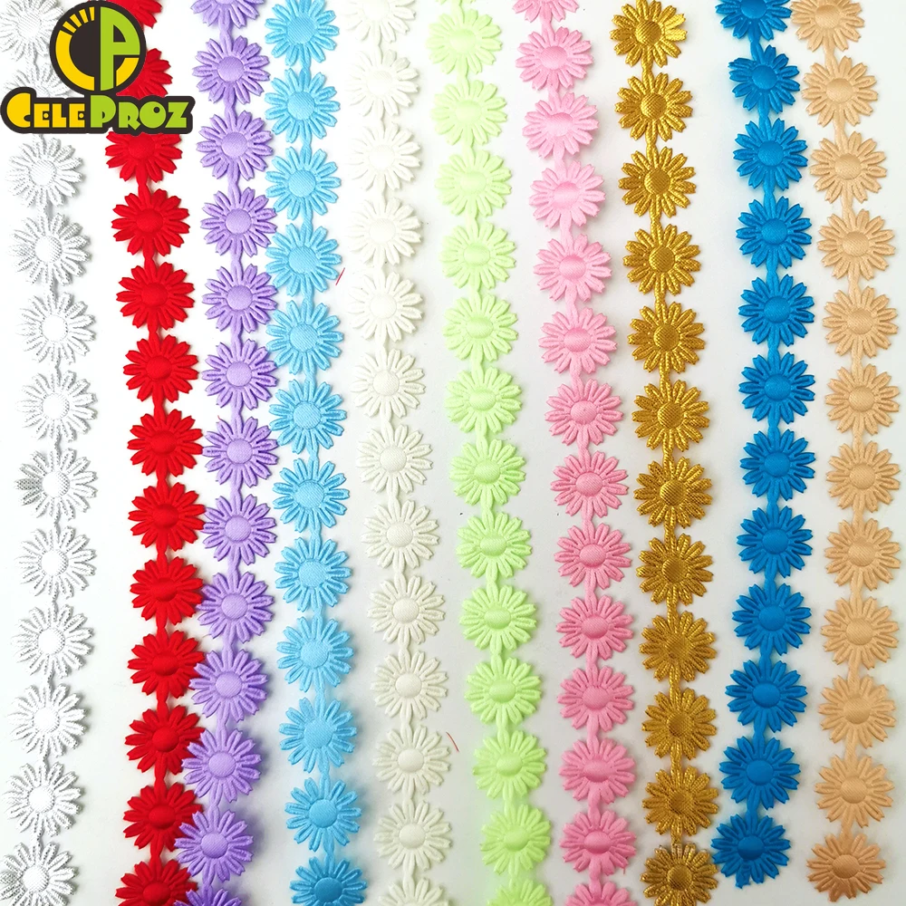 5 ярдов лента с маргаритками цветочное кружево для одежды швейная ткань