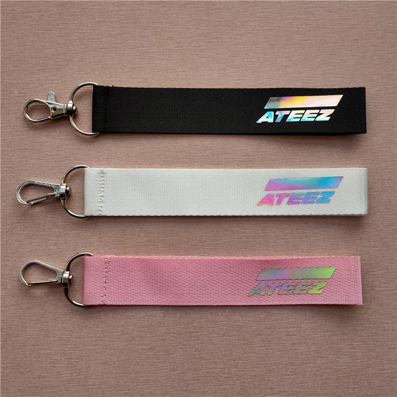 Лазерный шнурок Kpop Ateez брелок для ключей на цепочке ATEEZ подвеска высокого