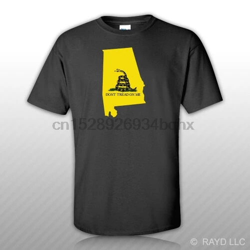 Alabama State Shaped Gadsden Flag футболка Бесплатная наклейка AL |