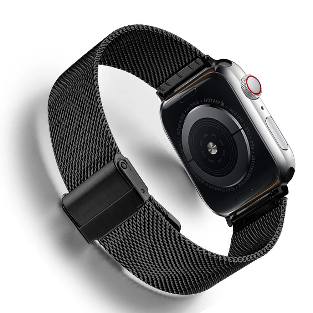 Миланский ремешок для часов Apple Watch 5, 38 мм, 42 мм, нержавеющая сталь, золотистый, для женщин и мужчин, сменный мужской т-браслет, ремешок для iwatch 1, 2, 3, 4