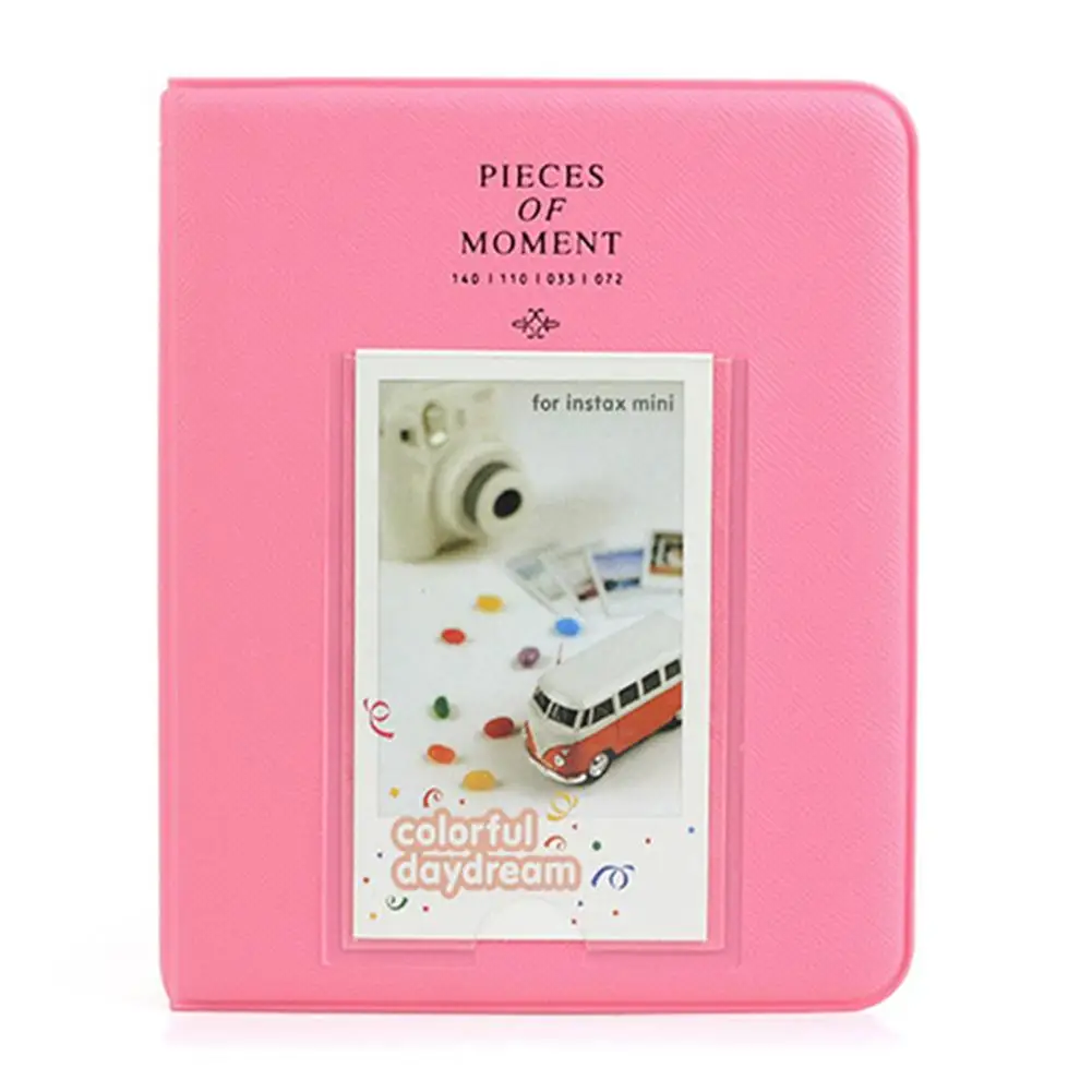 Pink 68 карманов Мини Фотоальбом для Instant Polaroid чехол для хранения фотографий для Fujifilm Instax Mini Фильм 7s 8 Корея Instax Мини альбом - Цвет: Pink