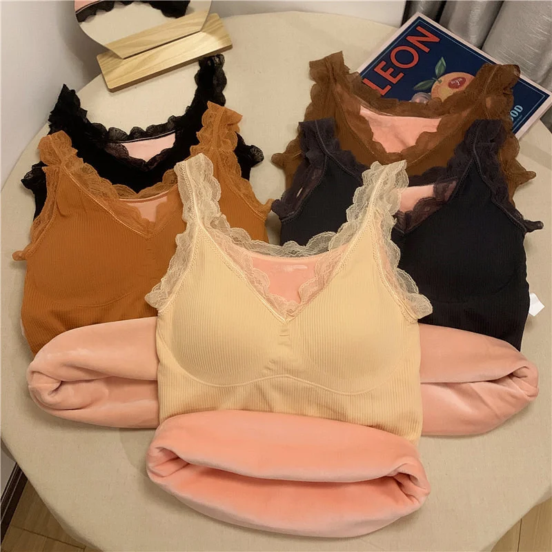 

Lace Camisole with Chest Pad Ladies BraNuyoah
