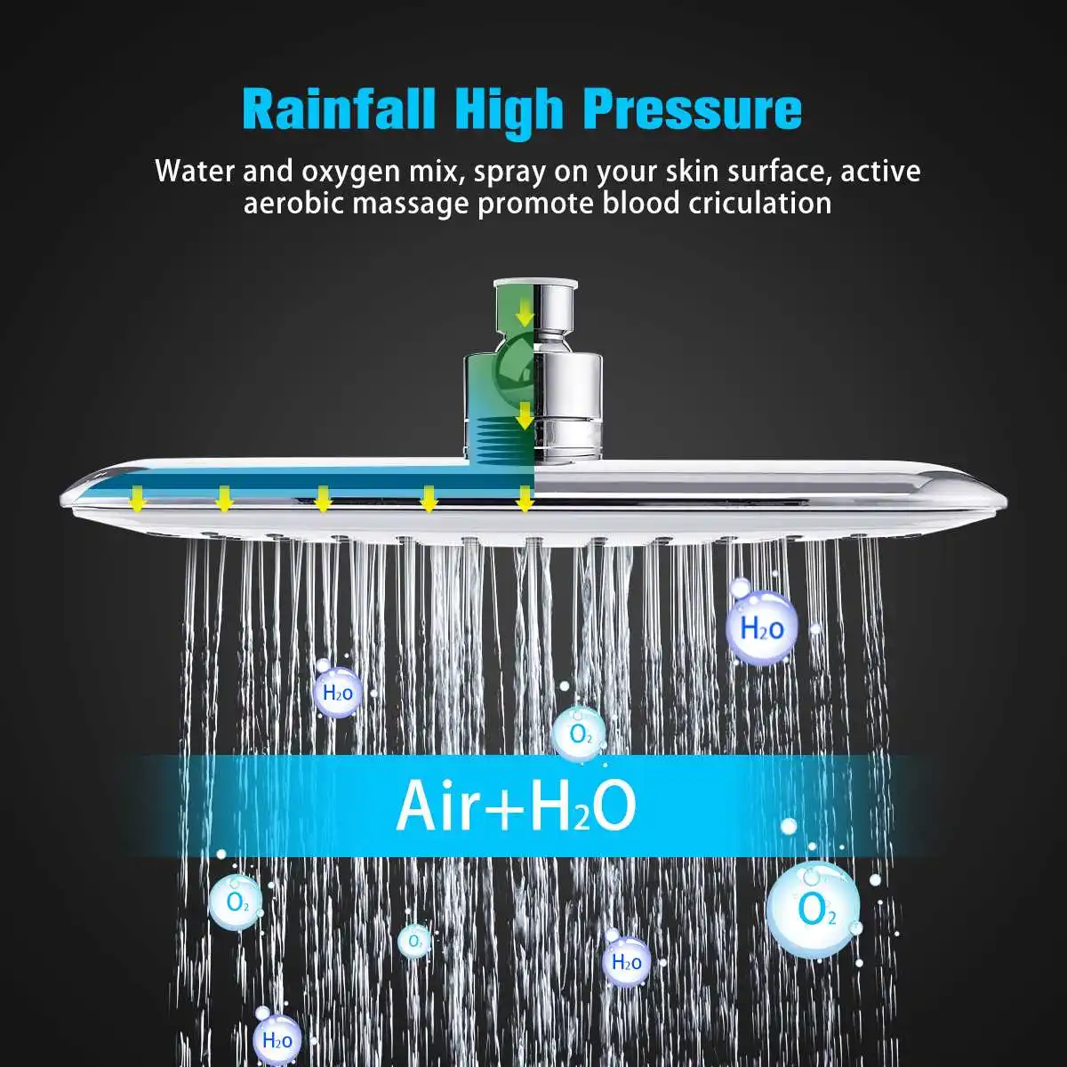

5PCS Shower Set 9 Inch Shower Head Shower Tube Shower Wall Holder Stainless Steel Rustproof ABS Shower Kit For Bathroom Toilet