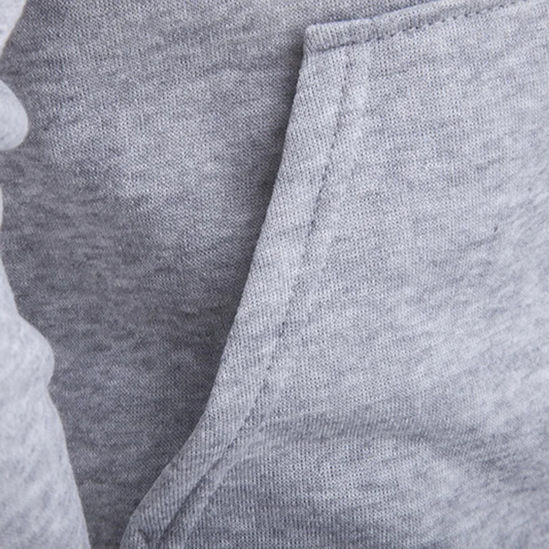 Для мужчин Осень Модные приталенные худи Толстовка простые однотонные с