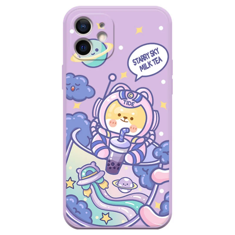 

IPhone 6s 7 8Plus X XR XS 11 12 Pro Max Women's Lovers Planet Shiba Inu Cartoon Cute Silicone Phone Case Wholesale