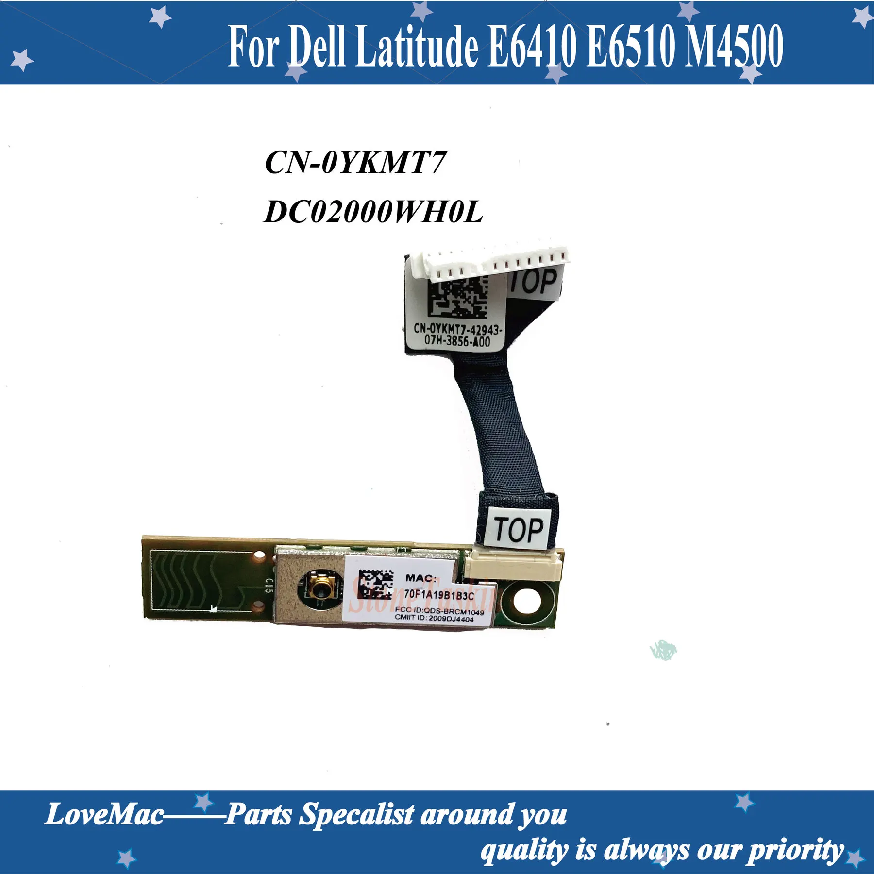 Оригинальный Для Dell Latitude E6410 E6510 M4500 Bluetooth кабель модуля соединительный DC02000WH0L 0YKMT7
