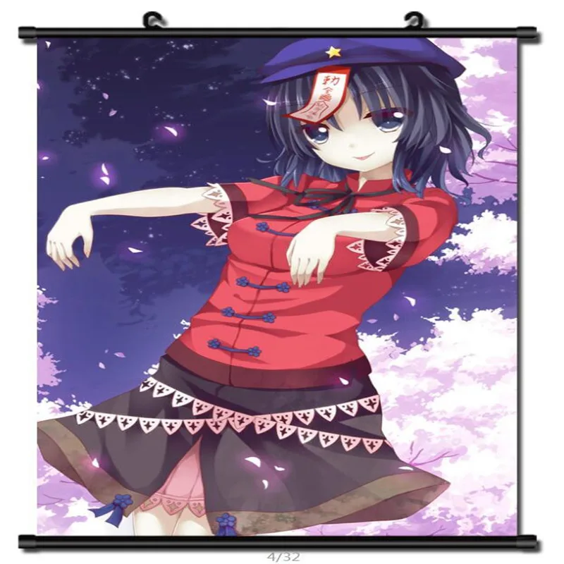 Japanese Anime TouHou Project Shinreibyou Ten Desires Miyako Yoshika Home Decor Wall Scroll Poster Decorative Pictures | Дом и сад