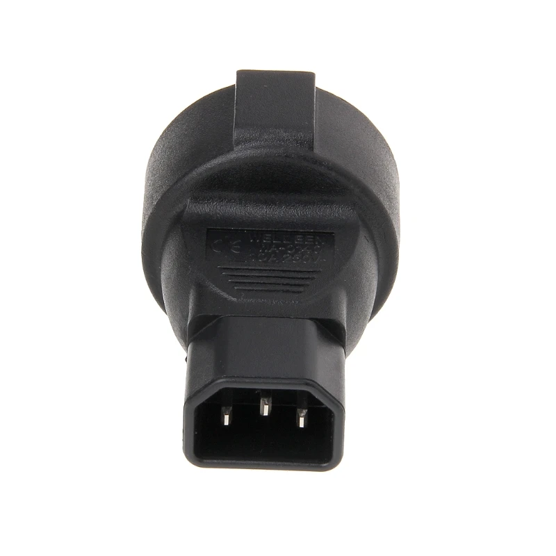 

IEC 320 C14 Male To CEE 7/7 European 3-Pin Female Power Socket Plug Adapter