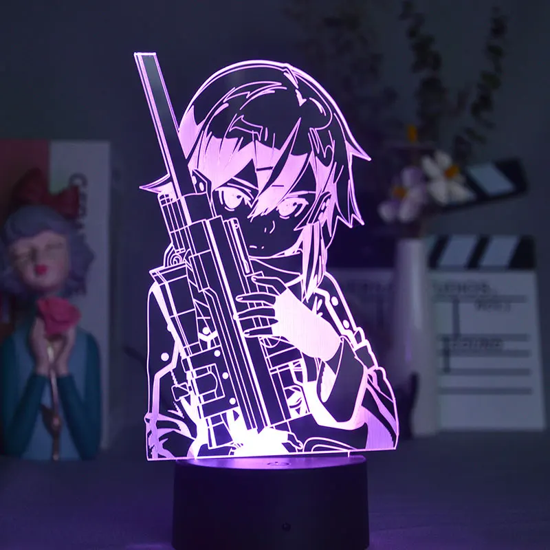3d Светодиодная лампа аниме меч искусство онлайн фигурка деко для спальни декор