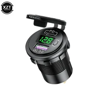 60W Type C QC 3 0 USB Charger with Switch Socket Power Outlet Adapter Waterproof For 12V 24V Car Truck Boat Motorcycle