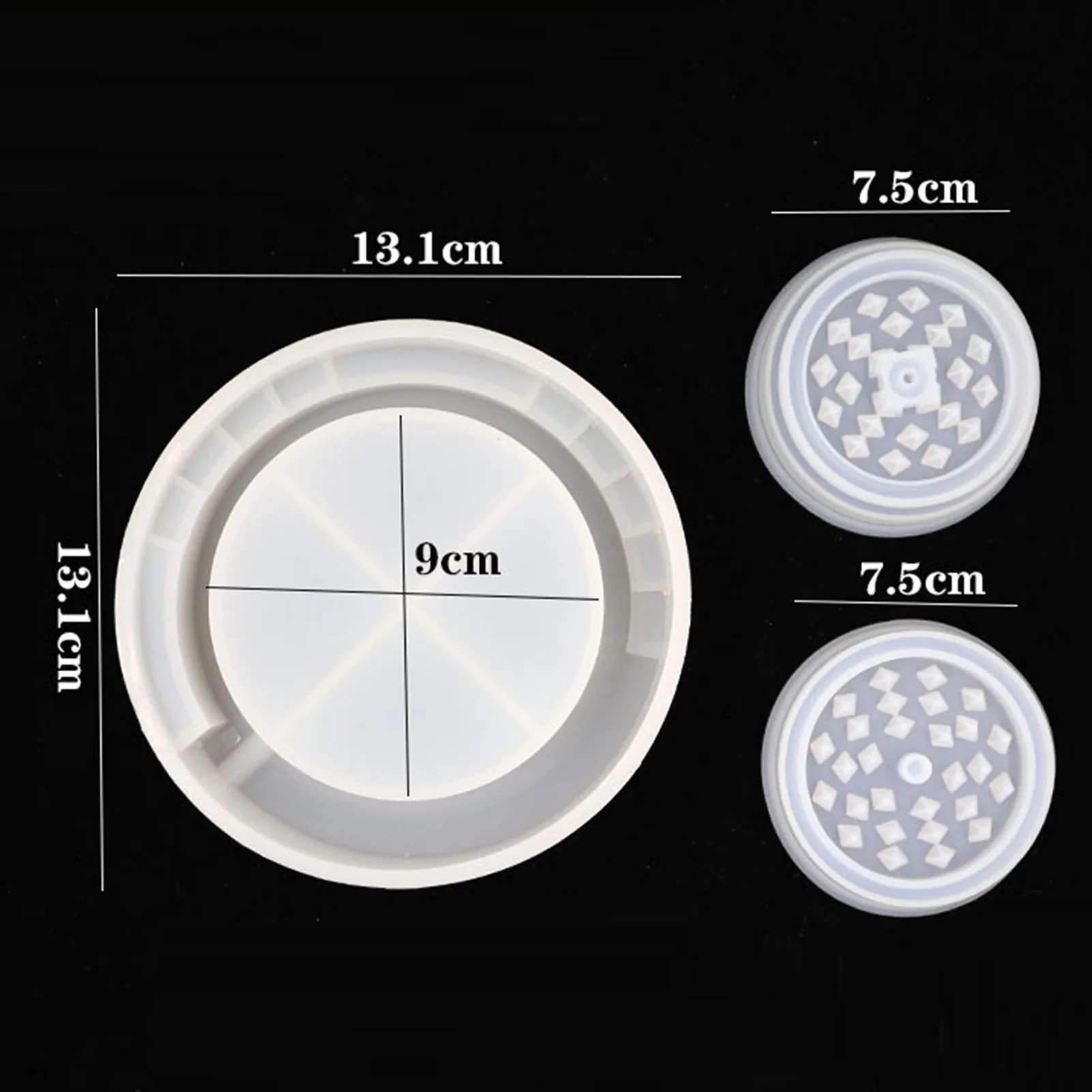 

Ashtray Mold Silicone With Herb Grinder Mold Square Round Resin Mold DIY Jewelry Storage Box And Silicone Spice Grinder Molds
