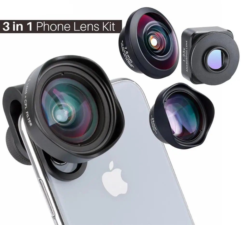 Мобильный телефон Lens 17 мм широкоугольный объектив с круговым поляризационным