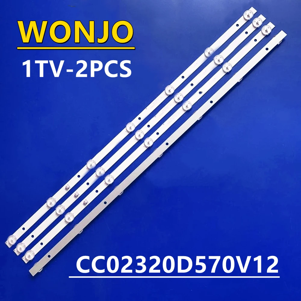 

570mm TV Lamps Kit LED Backlight Strips For ORION OLT-32002 LED Bars Bands CC02320D570V02 Rulers CC02320D570V12 CV315PW07S
