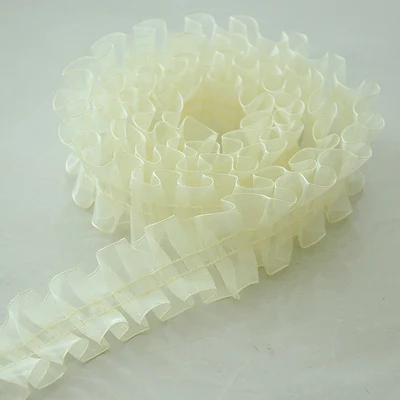 1 м последний гипюр плиссированный красный кружевной отделкой Материал 3 см Белый