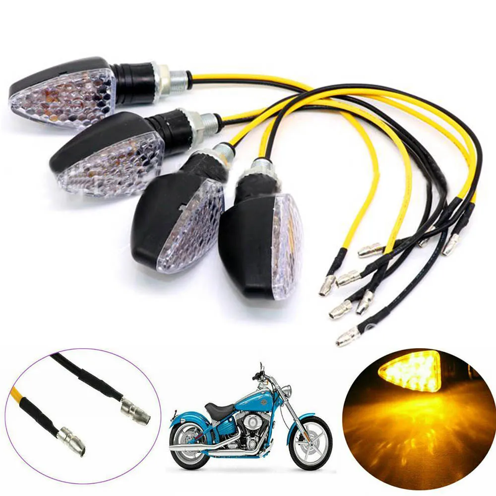 

High Quality 4pcs Universal Motorcycle 15 LED Turn Signal Indicators Amber Blinker Light 12V