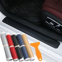 car threshold stickers door scratch strip anti kick film protective pad threshold strip carbon fiber sticker universal