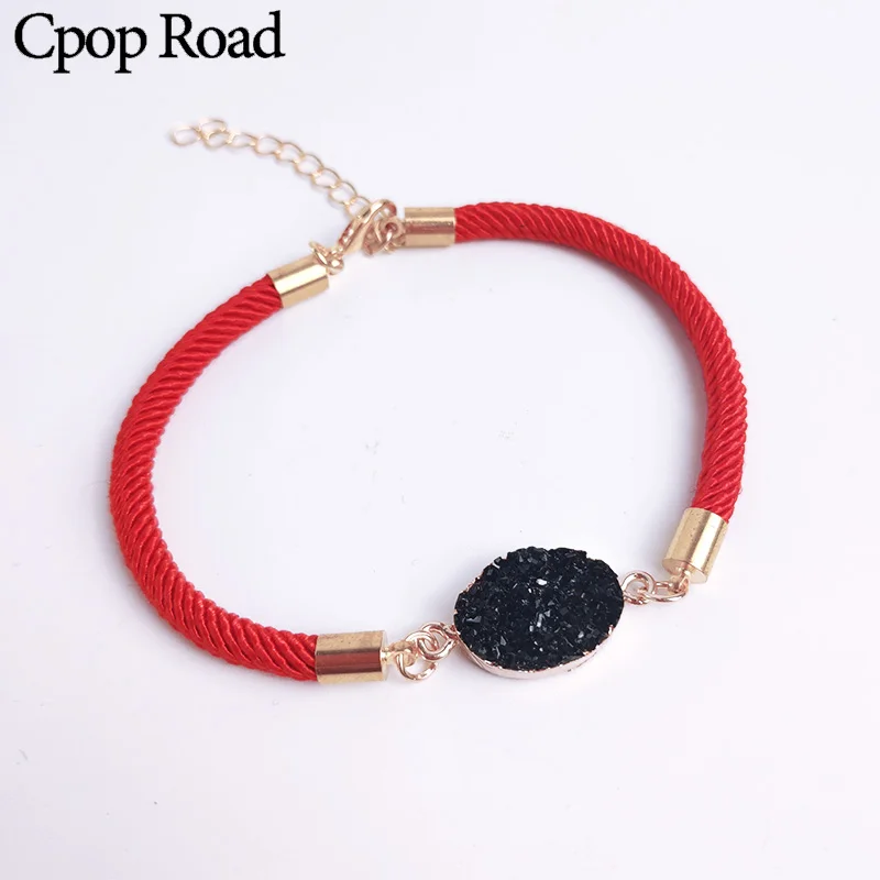Cpop новый модный браслет талисман ювелирные изделия ручной работы красная