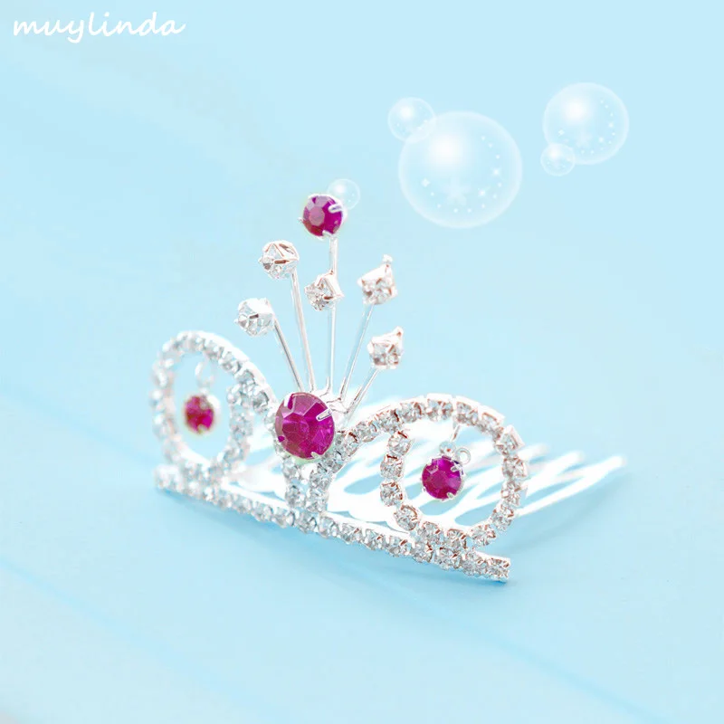 Тиара для девочек розовые стразы вечерние украшения волос аксессуары | Украшения