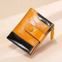 leisure short wallet men genuine leather clutch wallets purses first layer real leather multi card bit retro card holder wallet