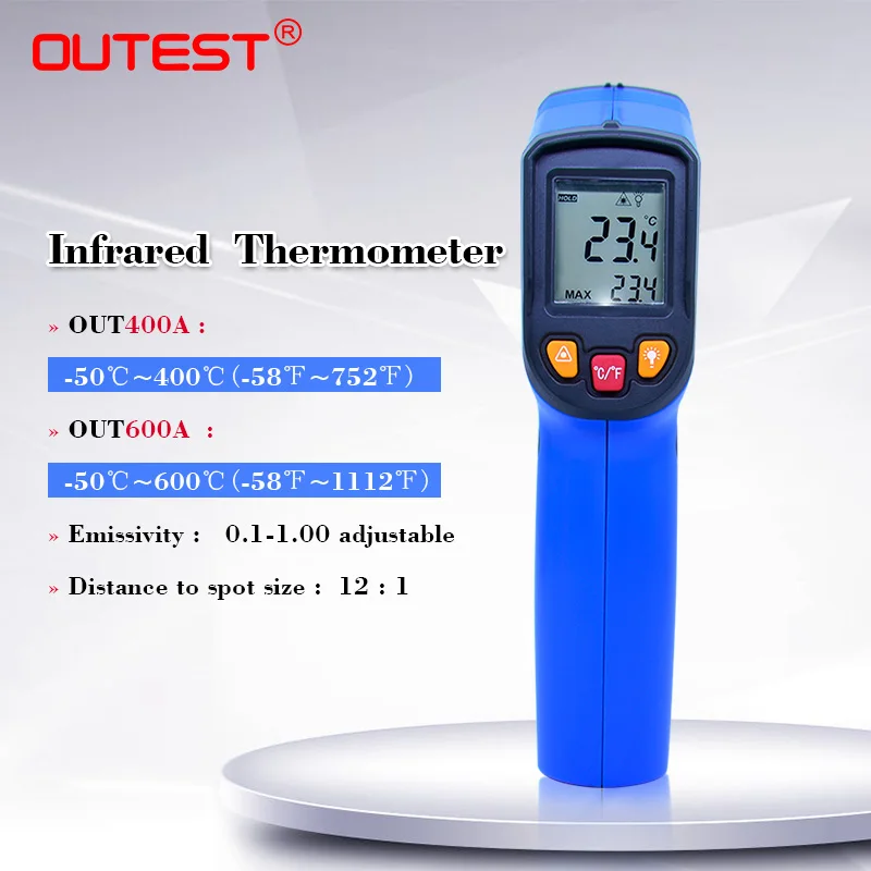 Цифровой инфракрасный термометр OUTEST UT400A/UT600A гигрометр измеритель температуры и