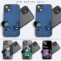 ousama ranking of king anime cartoon phone case black color matte transparent for iphone 13 12 11 x xr xs pro max mini 7 8 plus