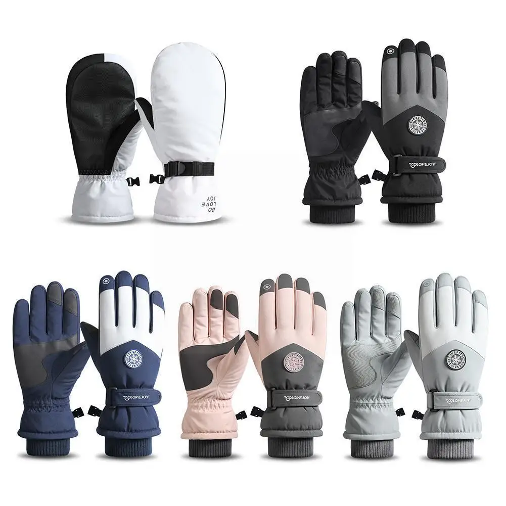 

Мужские и женские зимние лыжные перчатки водонепроницаемые ультралегкие перчатки для доски ветрозащитные теплые мотоциклетные перчатки д...