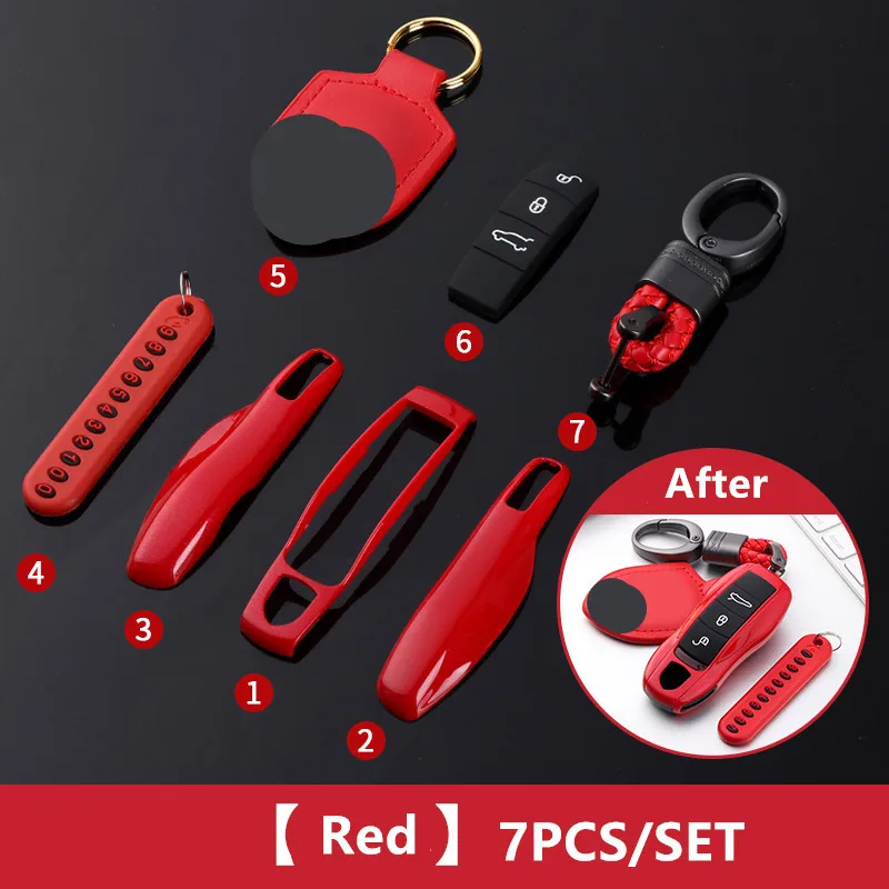 7 шт./компл. чехол для ключа автомобиля с дистанционным управлением Porsche Panamera Carman