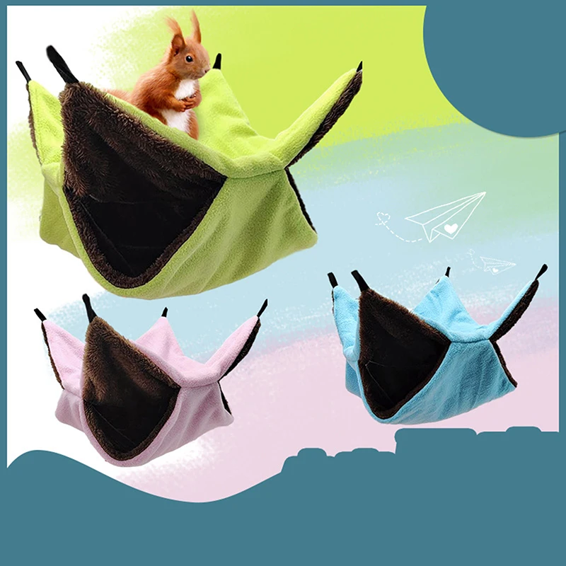 

Гамак для домашних животных, кровать для домашних животных, двойная плюшевая мягкая зимняя подвесная кровать, маленькие домики для домашни...