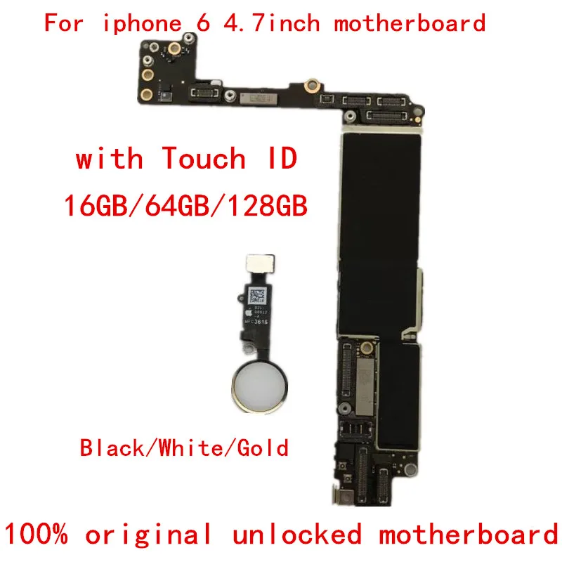 100% оригинальная разблокированная материнская плата для iphone 6 16 ГБ с логической
