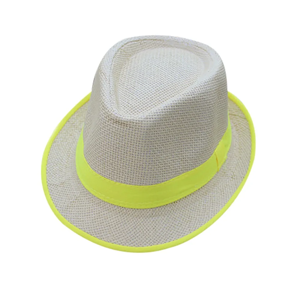 Шляпа Fedora унисекс для мужчин и женщин пляжный соломенный джазер Панама Трилби