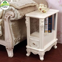 tieho european style bedside table coffee table living room sofa side table narrow nightstand corner square table with drawer