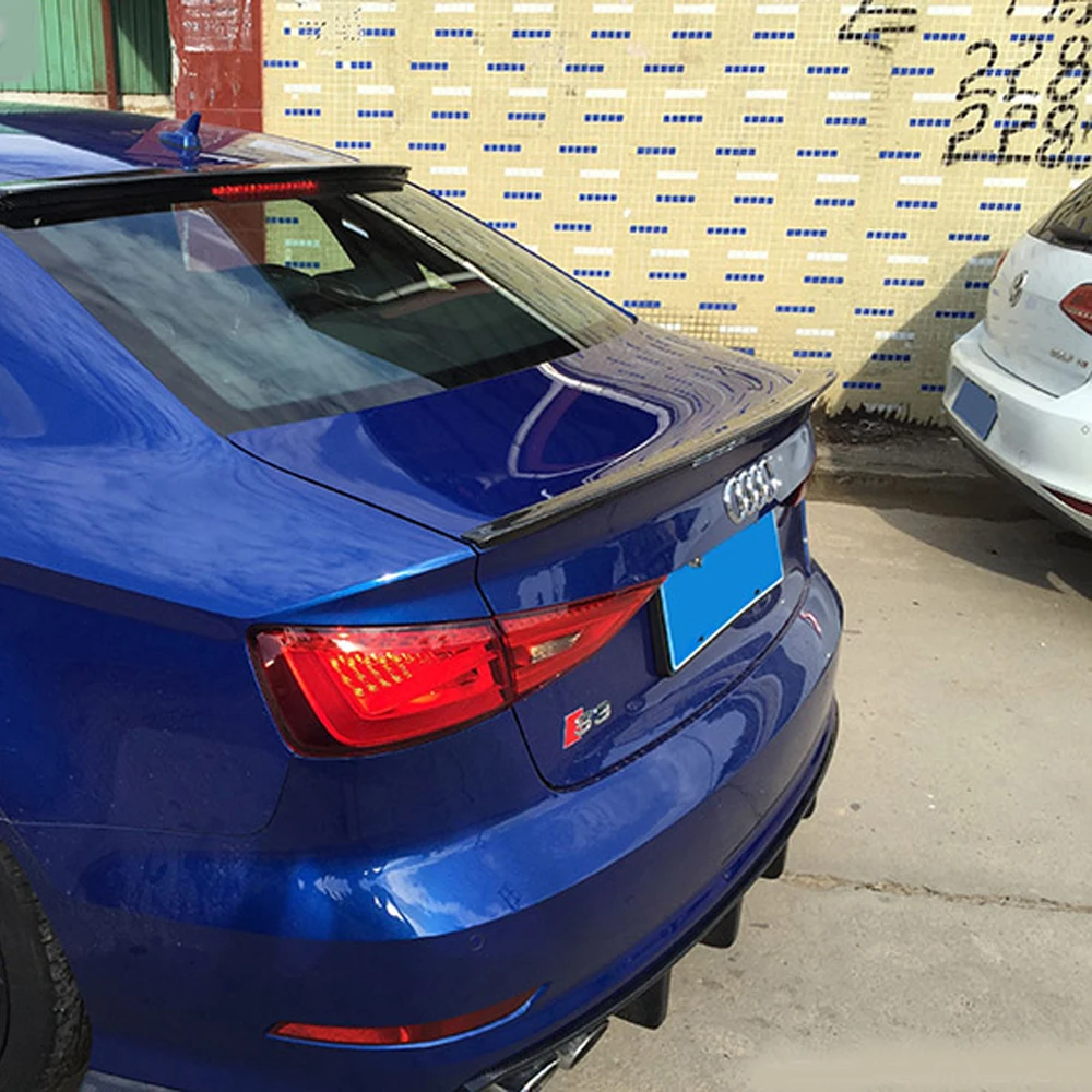 A3 S3 S карбоновый оптоволоконный спойлер заднего багажника крыла для Audi Sedan 2014 2016|s3
