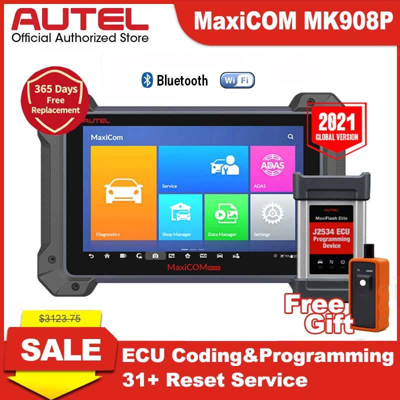 Автомобильный диагностический сканер Autel MaxiCOM MK908P Программирование ЭБУ