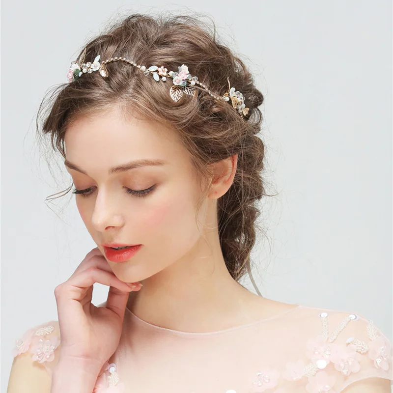 Gibsonbridal головной убор подружки невесты Регал опал Роза фарфоровая Цветущая