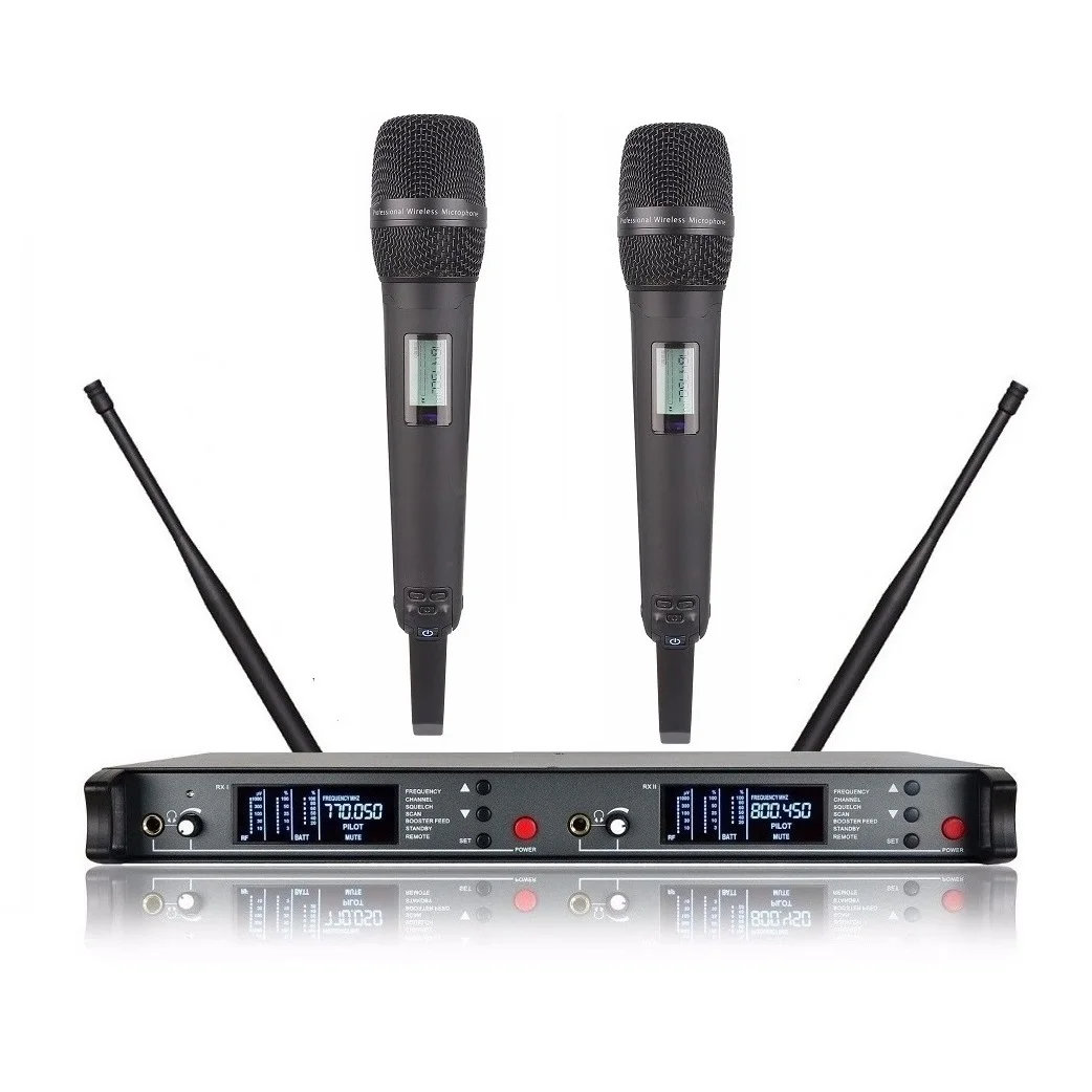 UHF черный SKM 9000 беспроводной микрофон стойка набор микрофонов с большим диапазоном