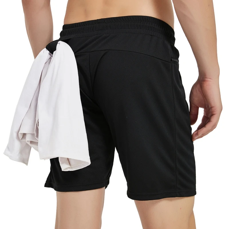 Мужские шорты для бега быстросохнущие спортивные спортзала фитнеса