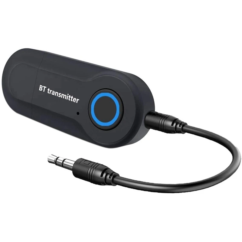 

Bluetooth Transmitter Wireless Portable Stereo USB Bluetooth 5.0 Transmitter Adapter for 3.5mm Audio Devices TV PC Car