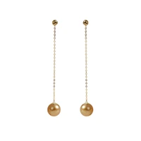 18k gold south sea pearl earrings 2021 new long pearl tassel temperament earrings fashion earrings women