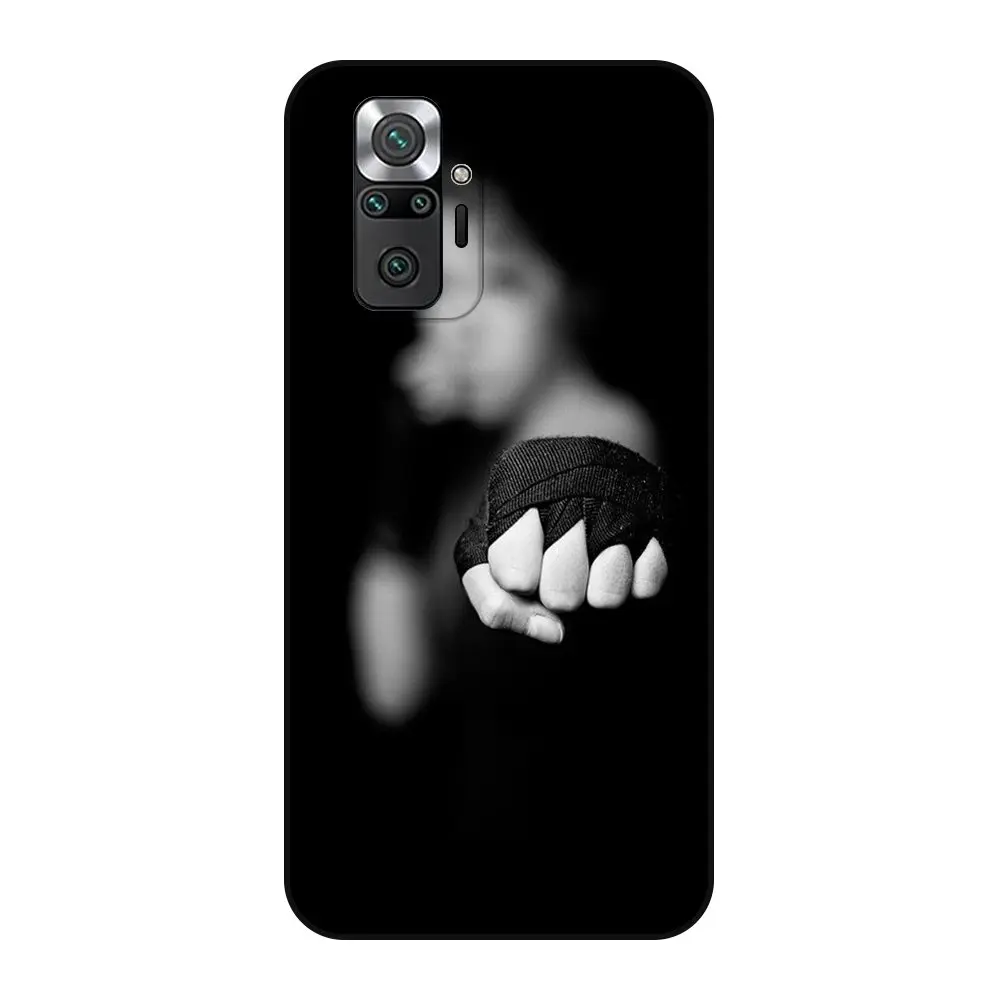Фото Чехол Muay Thai до колена для Xiaomi Redmi Note 10 Pro черный Модный чехол сотового телефона Чехол Muay Thai до колена для Xiaomi Redmi Note 10 Pro черный Модный чехол сотового телефона