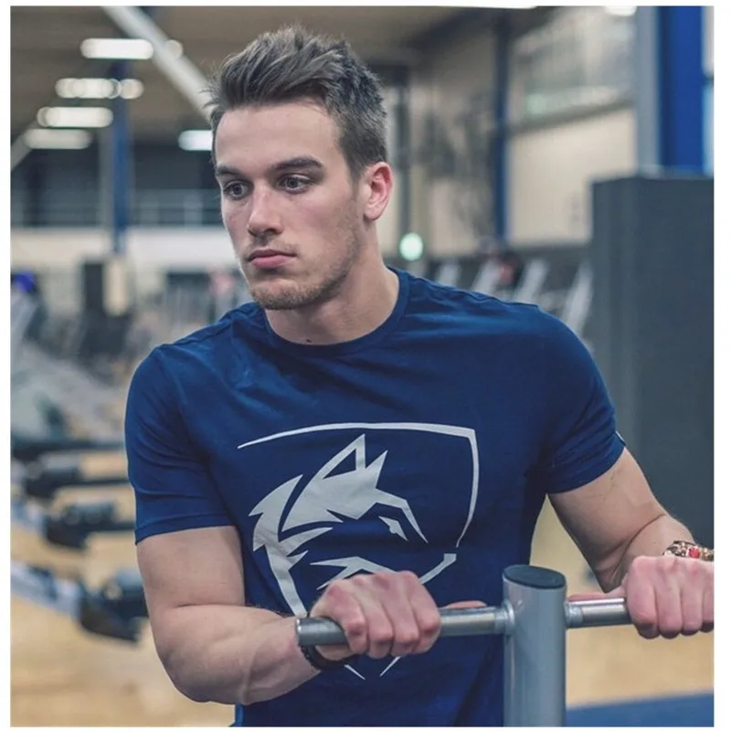 Новинка мужские футболки ALPHALETE модная одежда для фитнеса с коротким рукавом